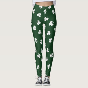 Green clover women's leggings