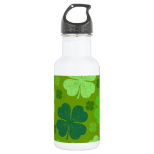 Green Clovers, Lucky Clovers, Saint Patrick's Day 532 Ml Water Bottle