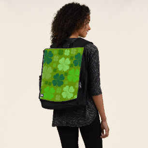 Green Clovers, Lucky Clovers, Saint Patrick's Day Backpack
