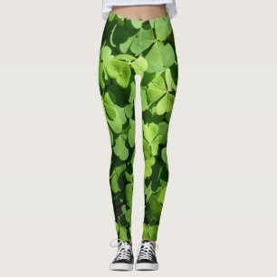 Green Clovers Pattern Legging