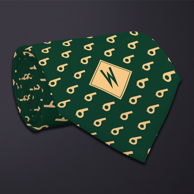 Green Coach Whistle  Tie (Creator Uploaded)