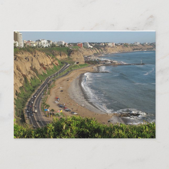 Green Coast beach in Lima-Peru Postcard (Front)