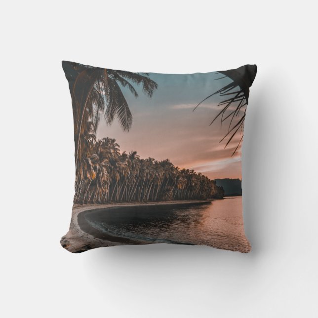 GREEN COCONUT TREES LINING UP THE BEACH CUSHION (Front)