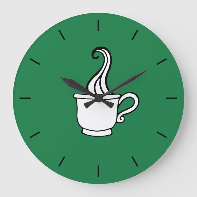 Green Coffee Diner Wall Clock (Front)