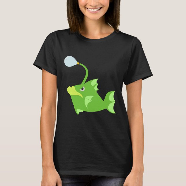 Green Color Deep Sea T-Shirt (Front)