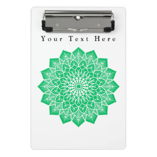 Green Colour Art Custom Image and Text Writing Mini Clipboard