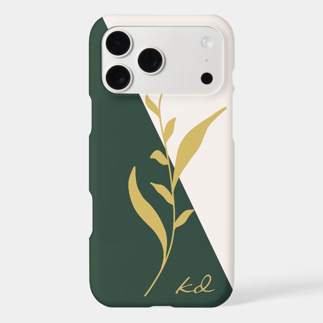Green Colour Block Monogram Geometric Abstract (Back)