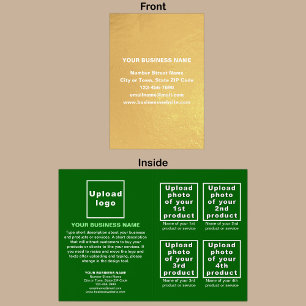 Green Colour Business Brand on Foil Card