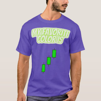 Green colour candlesticks T-Shirt