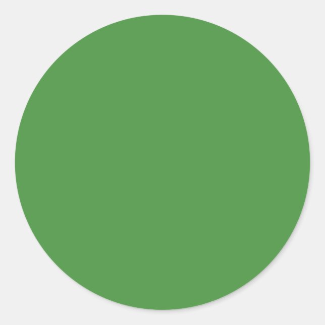 Green Colour Circle Classic Round Sticker (Front)