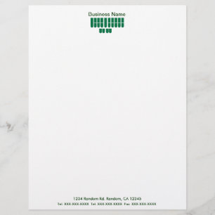 Green colour court reporter business letterhead