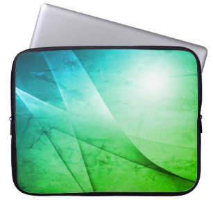 Green Colour Design Neoprene Laptop Sleeve 15 inch