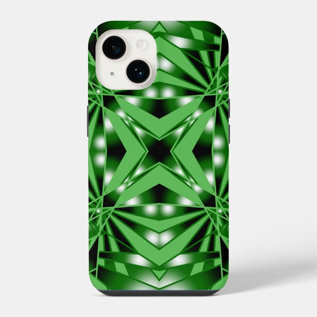 Green Colour Gradient Filled Perspective Drawing iPhone Case (Back)