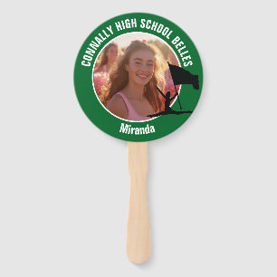 Green Colour Guard Photo High School Dancer Hand Fan