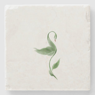 Green colour magnet  stone coaster