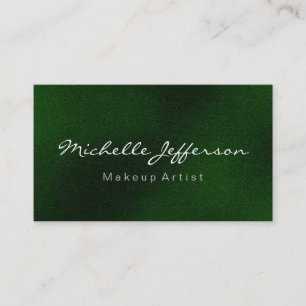 Green Colour Makeup Artist Script Business Card