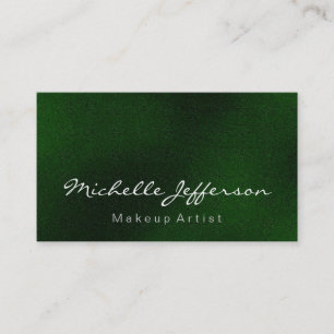 Green Colour Makeup Artist Script Business Card