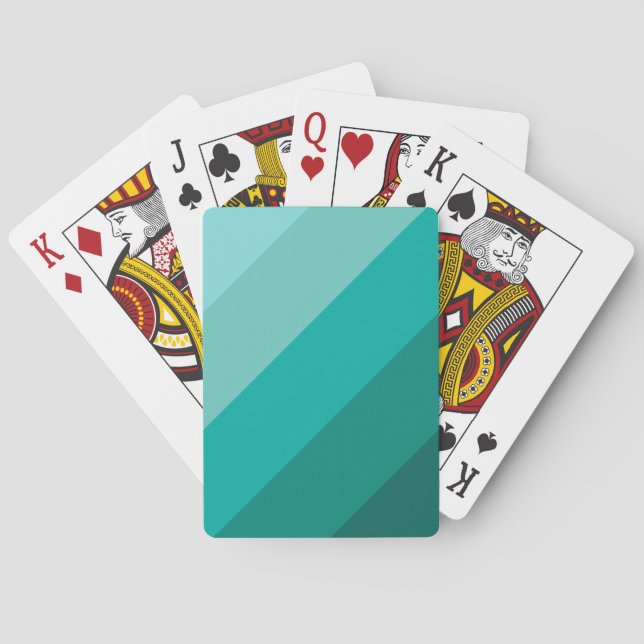 Green Colour Playing Cards (Back)