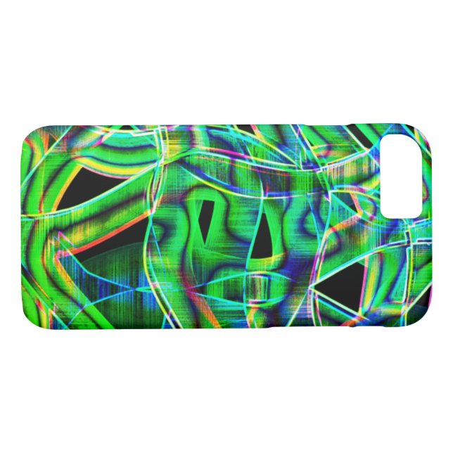 Green coloured curved band, highlighted by embosse Case-Mate iPhone case (Back (Horizontal))