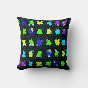 Green Coloured Stained Glass Effect, Cushion