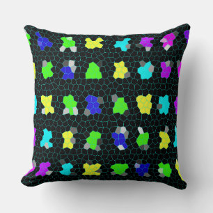 Green Coloured Stained Glass Effect, Cushion