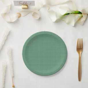 Green Coloured Tiny Polka Dot Texture (Light) g9 Paper Plate