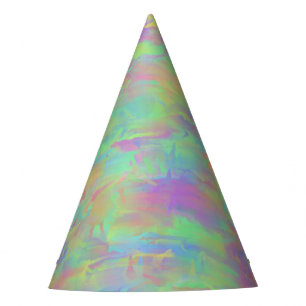 Green Colourful Abstract Pattern Party Hat