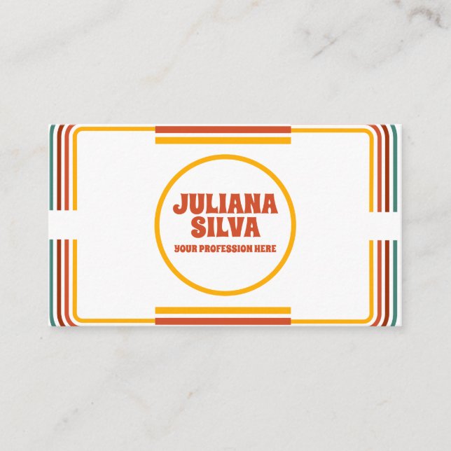 Green Colourful Illustration with QR Business Card (Front)