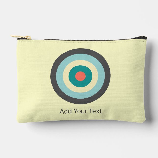 Green Combination Bullseye by Shirley Taylor Accessory Pouch (Front)