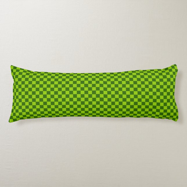 Green Combination Classic Chequerboard by STaylor Body Cushion (Front)