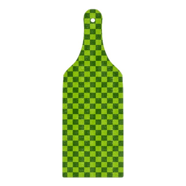 Green Combination Classic Chequerboard by STaylor Cutting Board (Front)