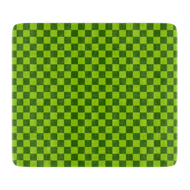 Green Combination Classic Chequerboard by STaylor Cutting Board (Front)