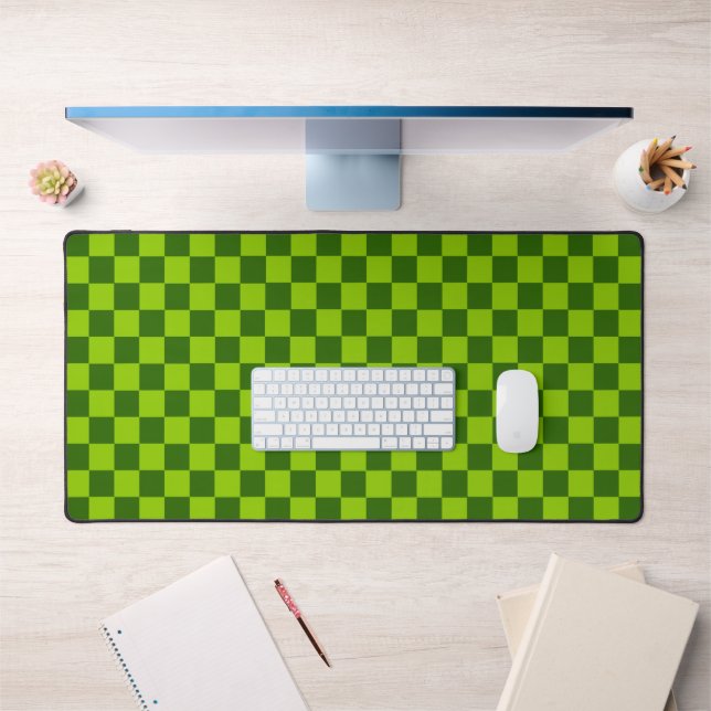 Green Combination Classic Chequerboard by STaylor Desk Mat (Office 1)