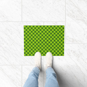 Green Combination Classic Chequerboard by STaylor Doormat