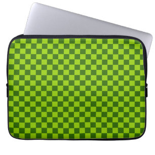 Green Combination Classic Chequerboard by STaylor Laptop Sleeve