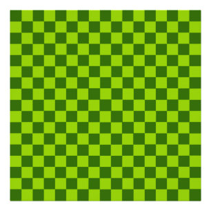 Green Combination Classic Chequerboard by STaylor Photo Print