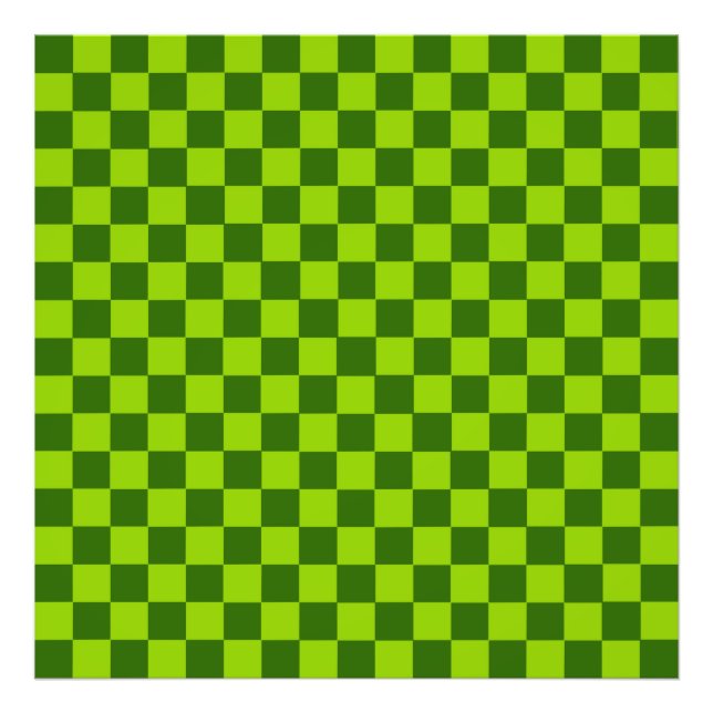 Green Combination Classic Chequerboard by STaylor Photo Print (Front)