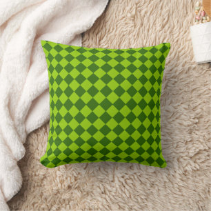 Green Combination Diamond Pattern by STaylor Cushion