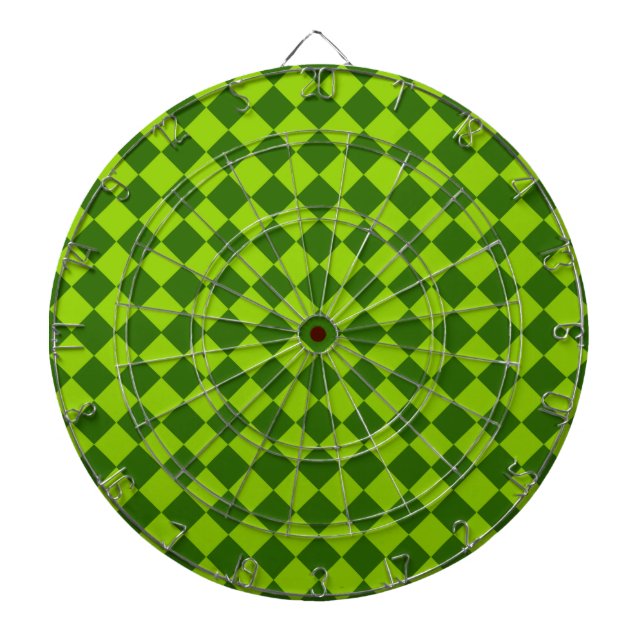 Green Combination Diamond Pattern by STaylor Dartboard (Front)