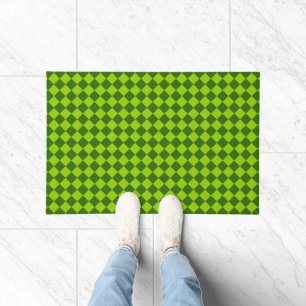 Green Combination Diamond Pattern Doormat