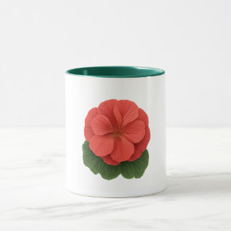 Green Combo Mug - Geranium Flower