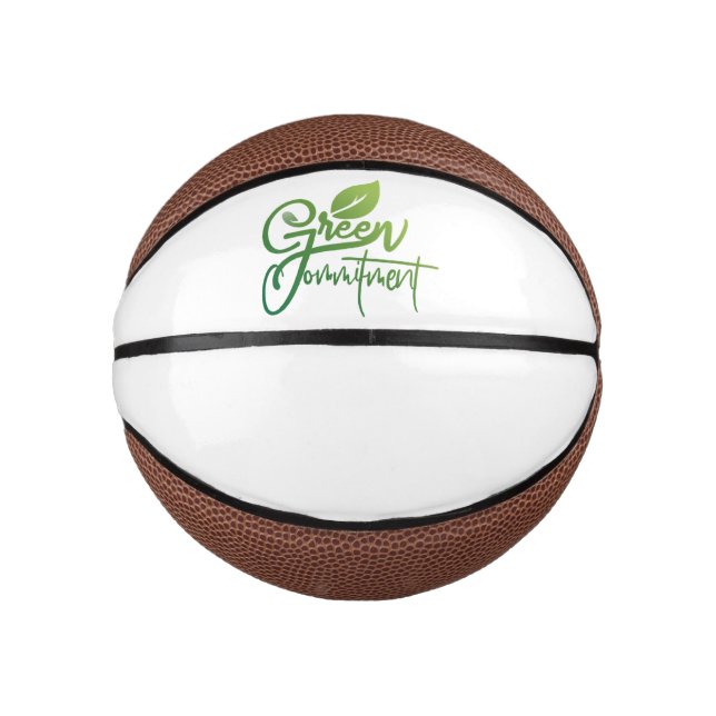 Green Commitment  Mini Basketball (Front)