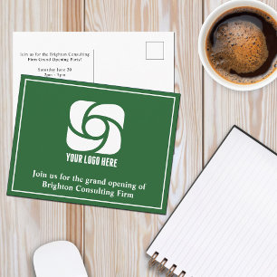 Green Company Advertising Business Logo Postcard