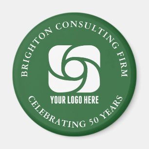 Green Company Logo Custom Business Magnet