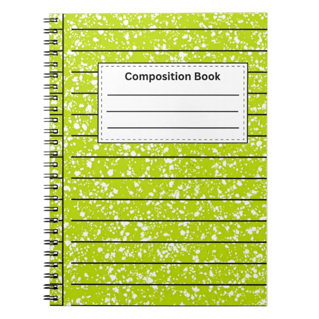 Green Composition Notebook (Front)