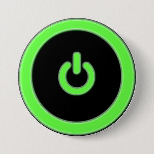 Green Computer Power Button Button