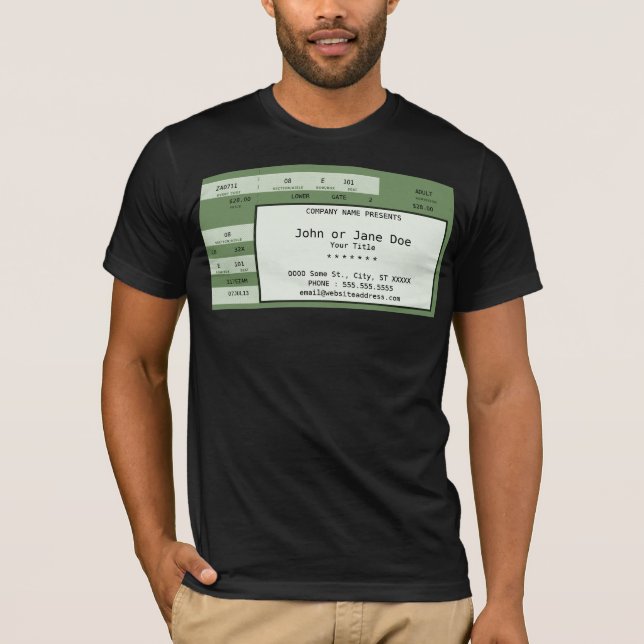 green concert ticket T-Shirt (Front)