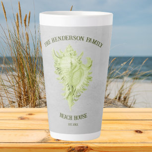 Green Conch Shell Latte Mug