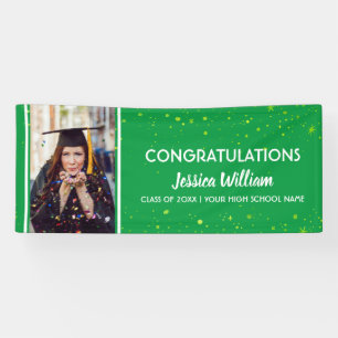 Green Confetti 2023 Graduate Photo Graduation Banner