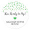 Green Confetti Heart She's Ready to Pop